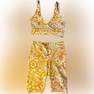 Dazey LA Daisy Biker shorts and swim/stretch tank